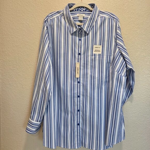 Ariat Women's 3X Western Button Up Long-Sleeved Kirby Dress Shirt - Picture 1 of 11